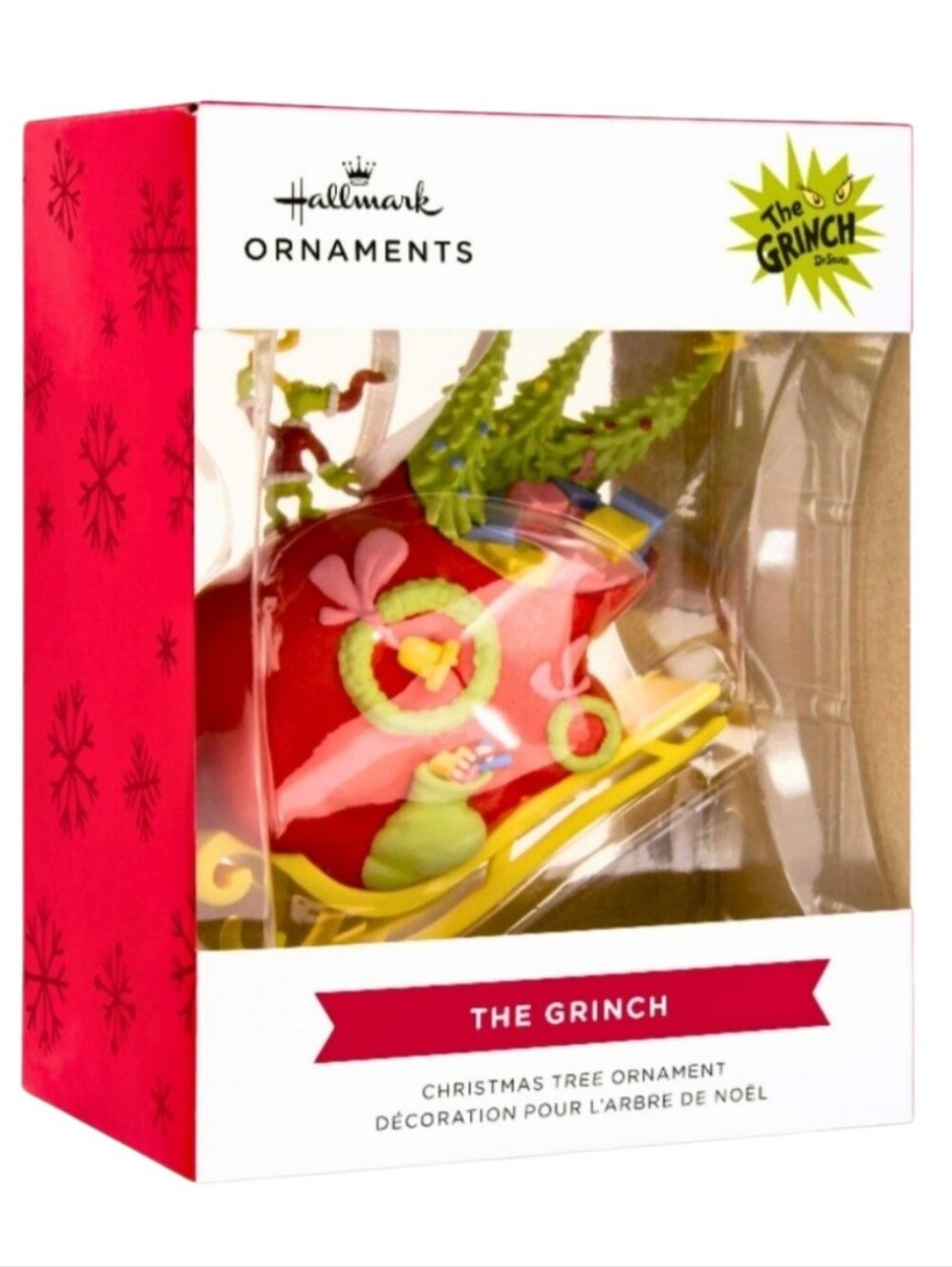 Dr. Seuss's Grinch on Sleigh Christmas Tree Ornament
